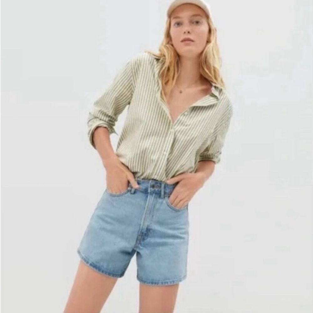 Everlane A Line High Waist Denim Short